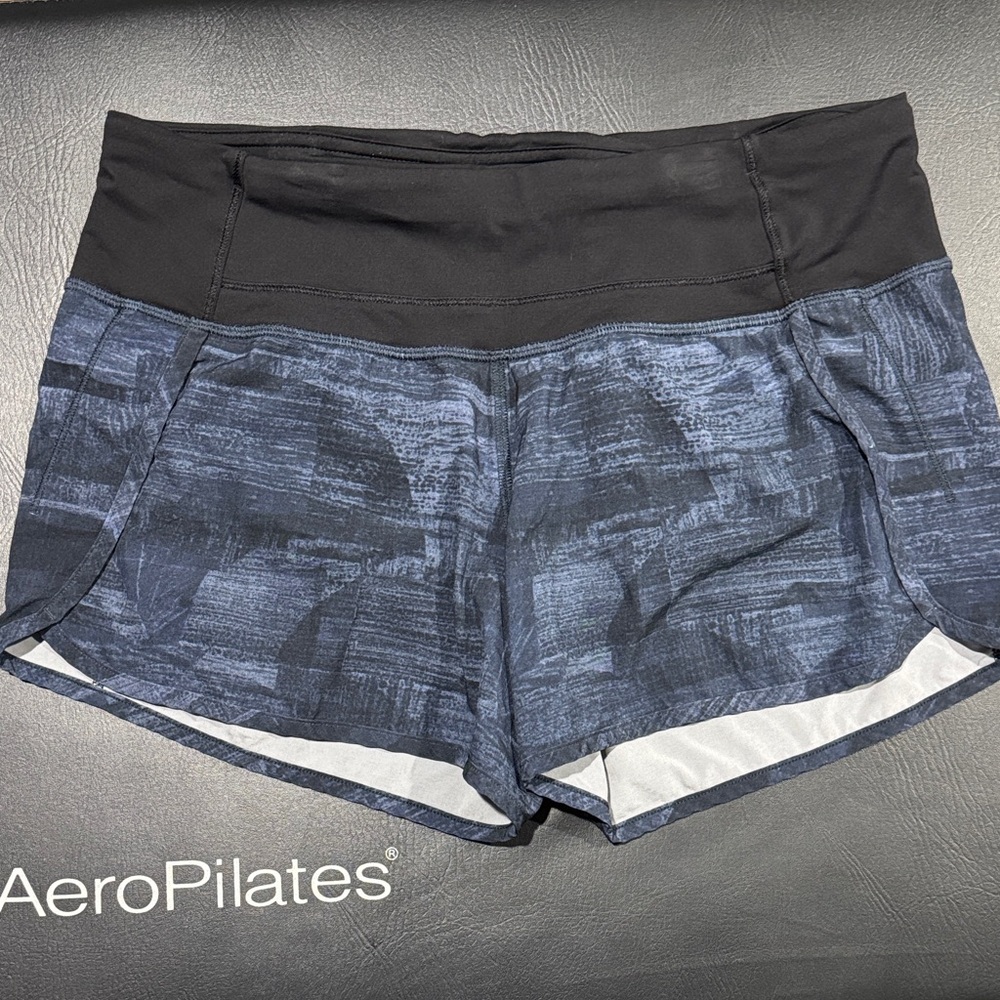 Lululemon Athletica Black and Navy Athletic Shorts